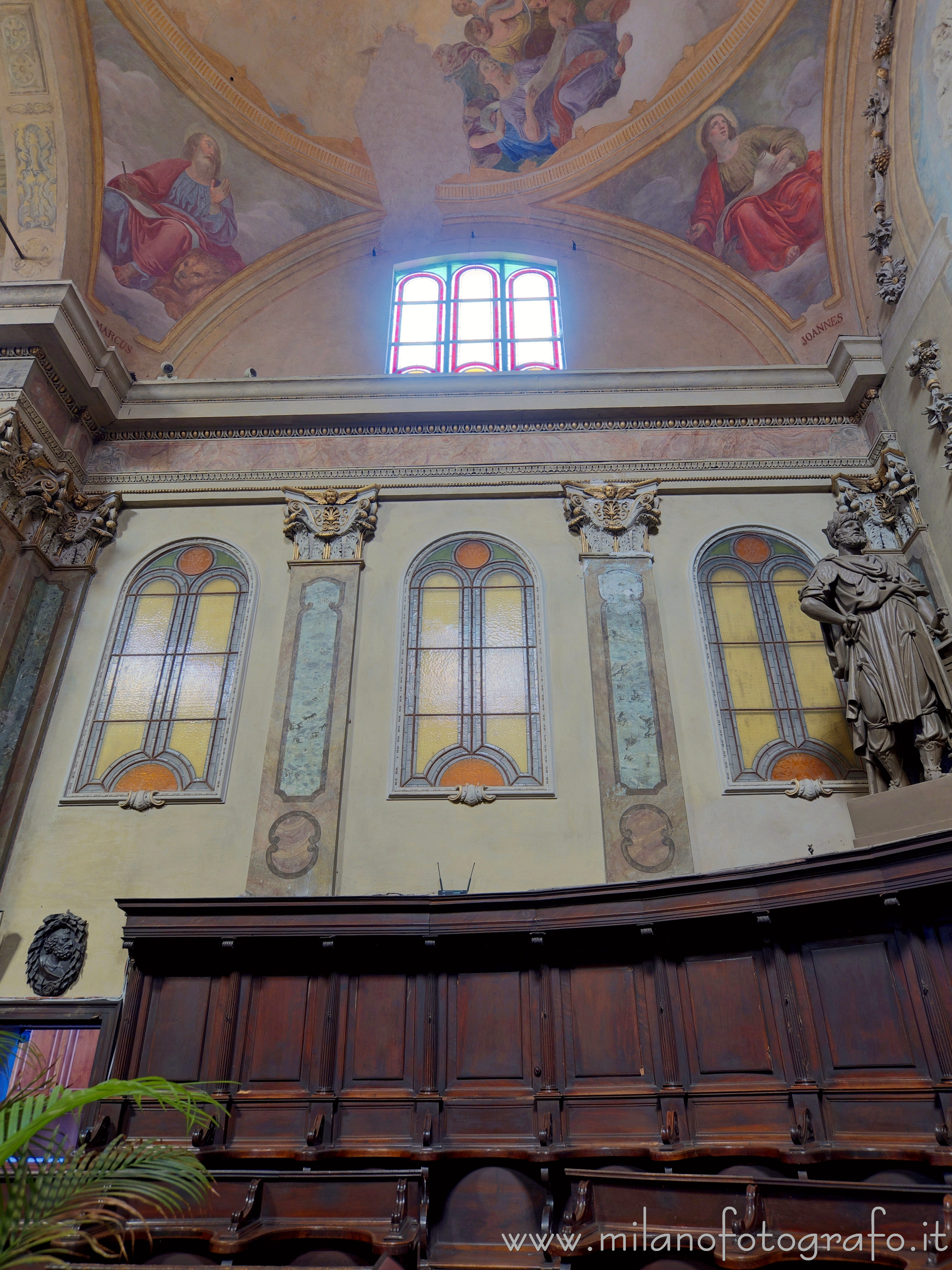 Monza (Monza e Brianza, Italy) - Left wall of the apse of the Church of Santa Maria di Carrobiolo